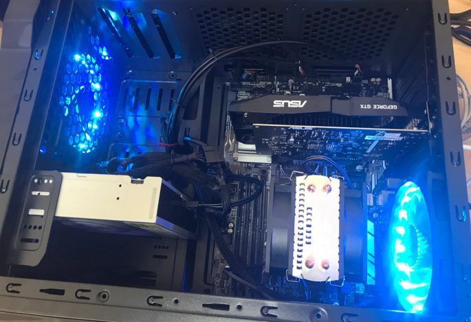 Gaming PC with RGB lighting