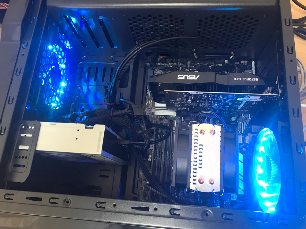 Gaming PC with RGB lighting